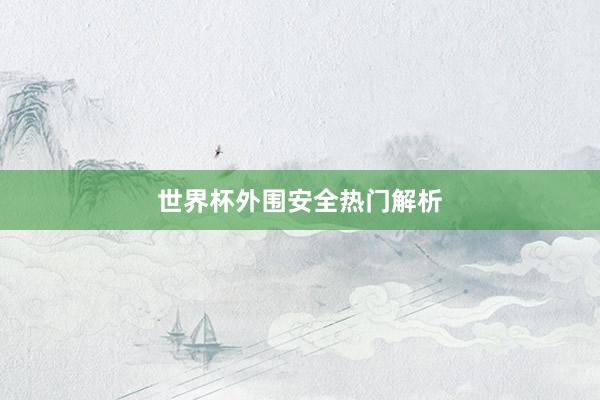 世界杯外围安全热门解析